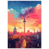 AI Skyline Berlin - Premium Poster auf mattem Papier