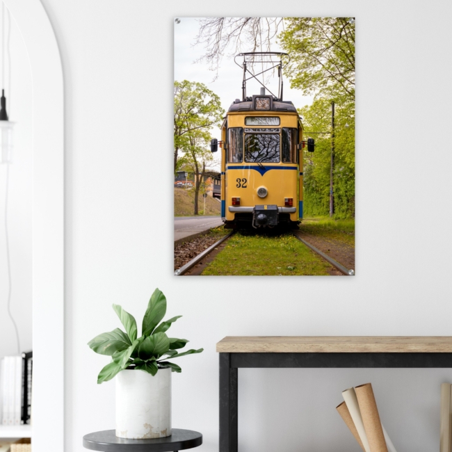 Acrylglasdruck der Historische Tram in Berlin